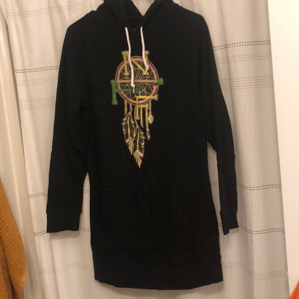 Black Neff Dreamcatcher Snowboard Ski Hoodie Slim Fit Tall Tee Pullover Hoodie